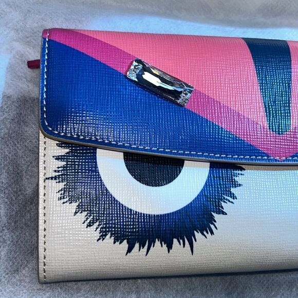 Authentic Fendi Leather  Pink & Blue Wallet - Picture 4 of 16